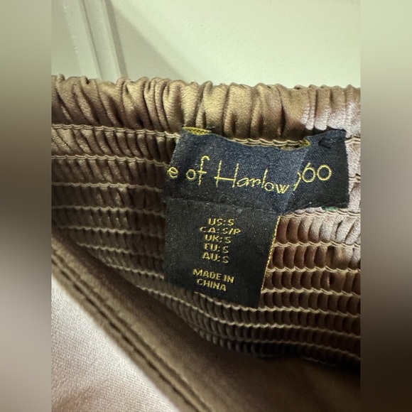 House of Harlow 1960 x Revolve Taupe Satin Corset Crop Top Bustier - Picture 4 of 6